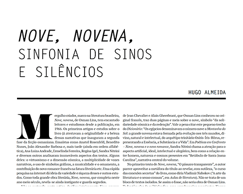“Nove, novena”, sinfonia de sinos e&nbsp;silêncios