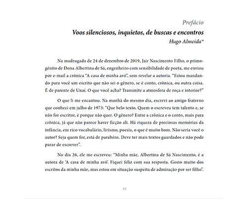 Prefácio de “Voos no&nbsp;cerrado”