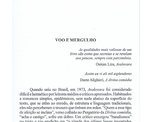 Prefácio de “O voo da criação literária”